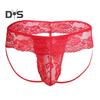 Мужские трусы с ажурным кружевом, тонкие, с низкой талией, с бретелями, мужские трусы-карманы, мужские трусы для ночного клуба, мужские трусы для спальни, медового месяца, свадьбы