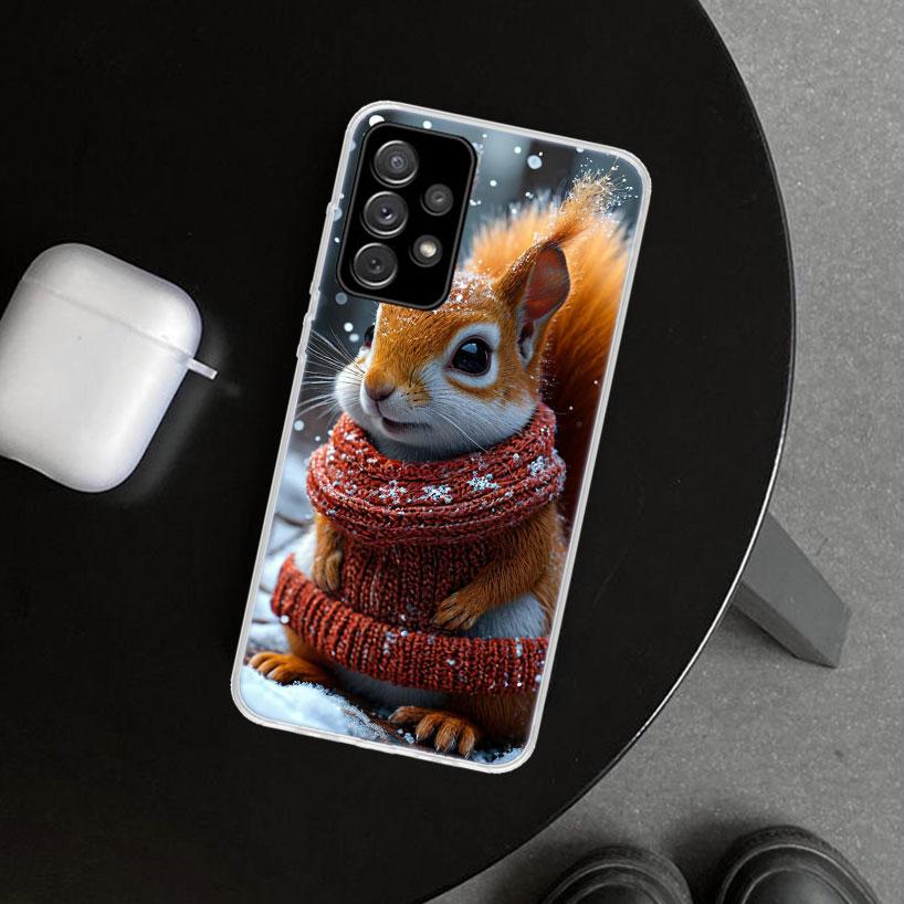 Animal Squirrel Phone Case Cover for Samsung Galaxy A12 A22 A32 A52 A72 A02S A51 A50S A31 A20S A10S Note 20 Ultra 10 Plus Galaxy