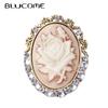 2022 Vintage Style Oval Flower Brooch Women’s Brooch for Coat Suit Bag Hijab Pins New Year Gift