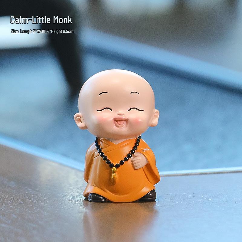 Милые фигурки маленьких монахов ручной работы из смолы для украшения рабочего стола