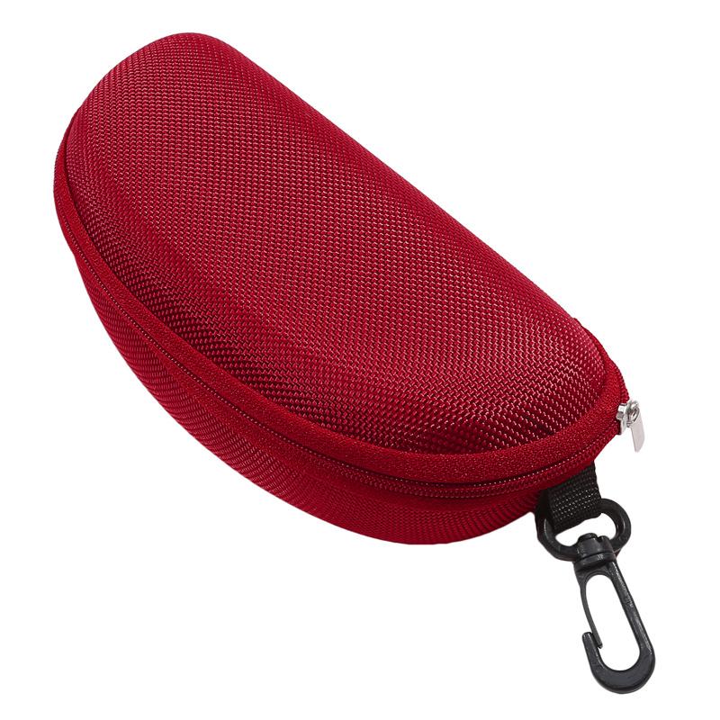 Portable EVA Sunglasses Case Shockproof Sport Glasses Case With Metal Carabiner Travel Zipper Eyeglasses Holder