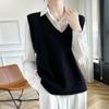 Женский кашемировый жилет Qinghe Cashmere 30% кашемир 70% шерсть осенне-зимний кашемировый жилет мягкий и теплый