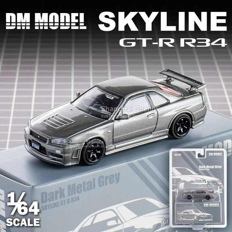 In Stock DCTDmmodel 1:64 Nissan Skyline Gt-R R34 - Alloy Die-Cast Model Jdm Icon Collectible Car Desktop ornaments model gifts