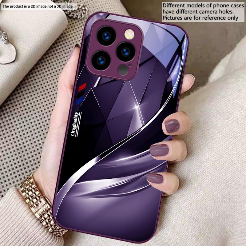 Абстрактный Треугольник Для iPhone 17 Air 16 E 15 14 13 Plus 12 mini 17 Pro Max 11Pro XR Xs X 7 8 11 Закаленное Стекло Чехол для Телефона