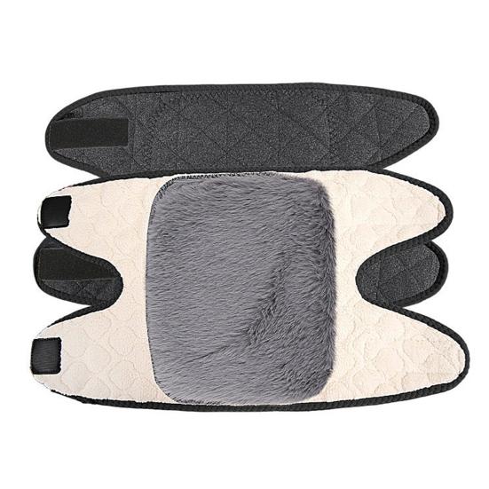 Зимние наколенники с утолщенной флисовой подкладкой, наколенник, теплая термоподдержка колена, компрессионный рукав