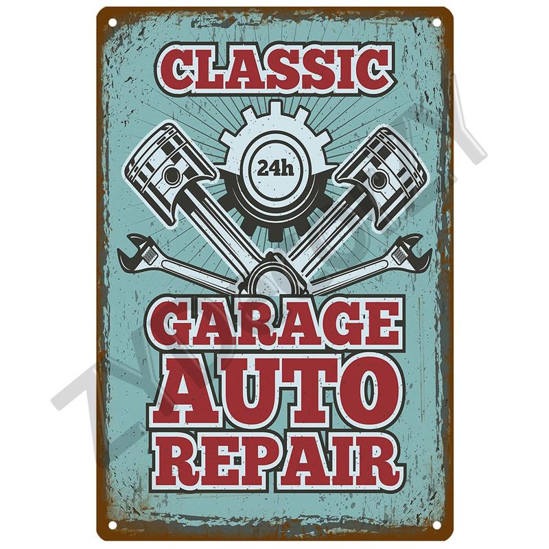 Гараж Металлическая Вывеска Дом Табличка Металлический Плакат Жестяная Вывеска Настенные Плакаты Винтаж Ретро Эстетика Декор Комнаты Настенное Искусство Украшения