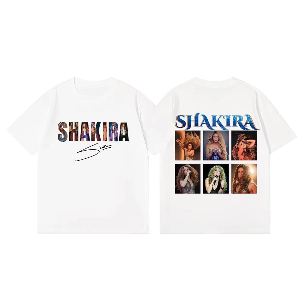 Shakira World Tour 2026 Merch T-shirts Men Women Fashion Y2k Aesthetic Short Sleeve T-shirt Summer Casual Loose Cotton T Shirts