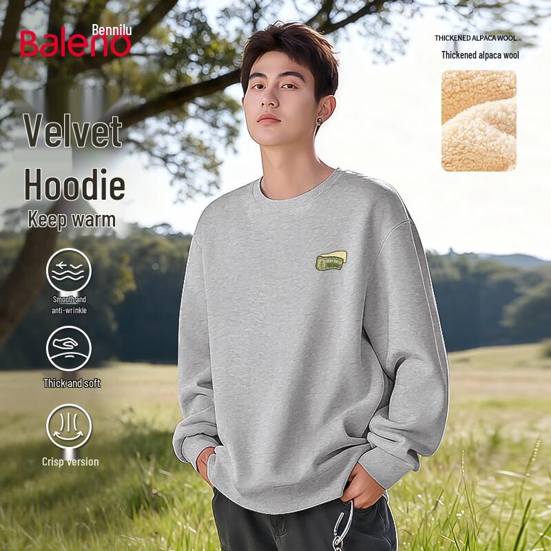Baleno Men's Oversized Thermal Crewneck Sweatshirt