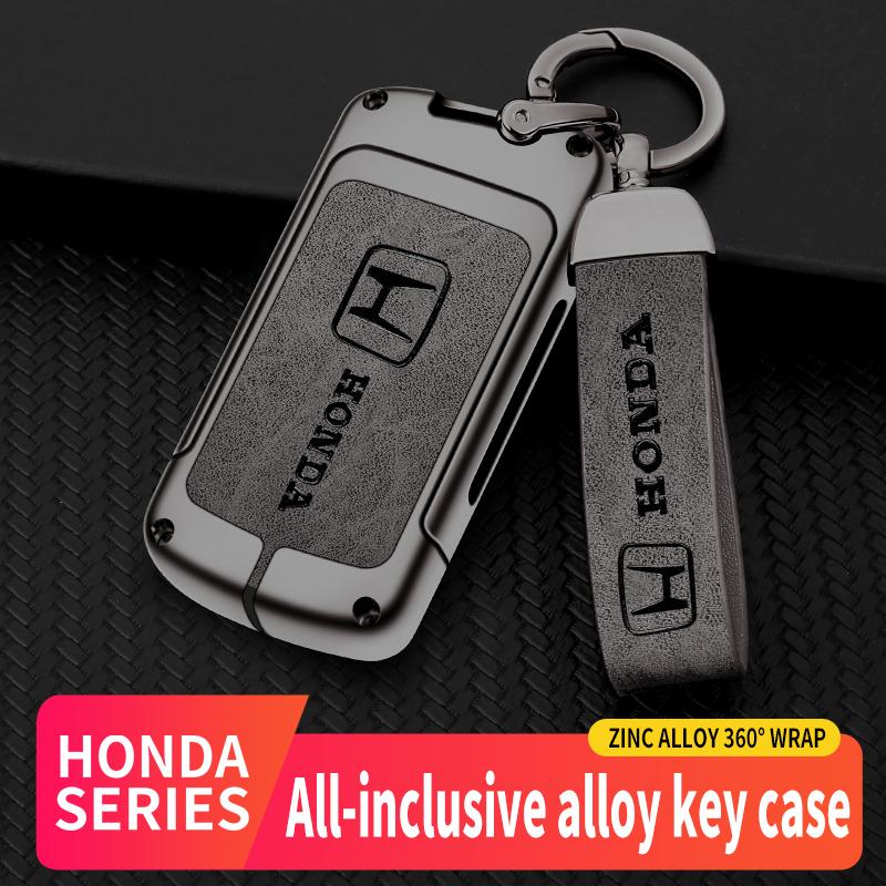 Чехол-защита для автомобильного ключа из цинкового сплава и кожи для Honda Fit Jazz Shuttle GP2 Spada StepWgn RG1 Freed Spike Ge6 Аксессуар KP5 vhbm0