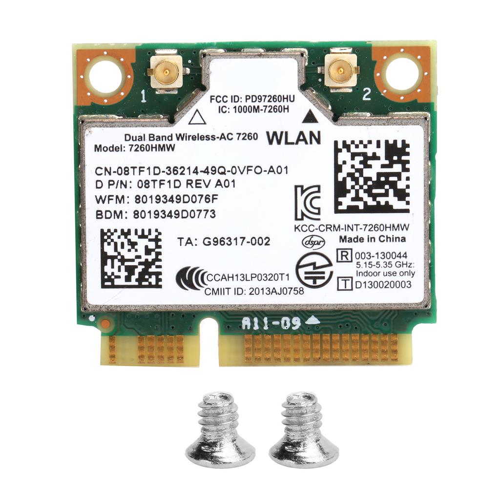 Беспроводная Wi-Fi карта Mini PCIE DualBand BT 4.0, сетевой модуль для Intel 7260 ac и Dell 7260HMW