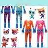 Детский комбинезон-костюм Superkitties из мягкой ткани молочный шелк, мультяшный стиль, фиолетовый, синий, розовый, оранжевый, 100см-150см/43.3-59.05дюймов