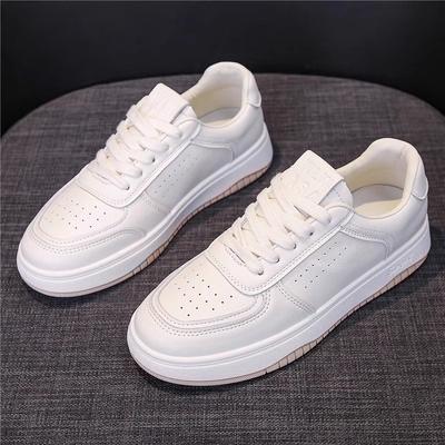 Кожаные белые туфли на плоской подошве, женская обувь, весна-лето 2025, новые универсальные дышащие повседневные спортивные студенческие туфли на мягкой подошве