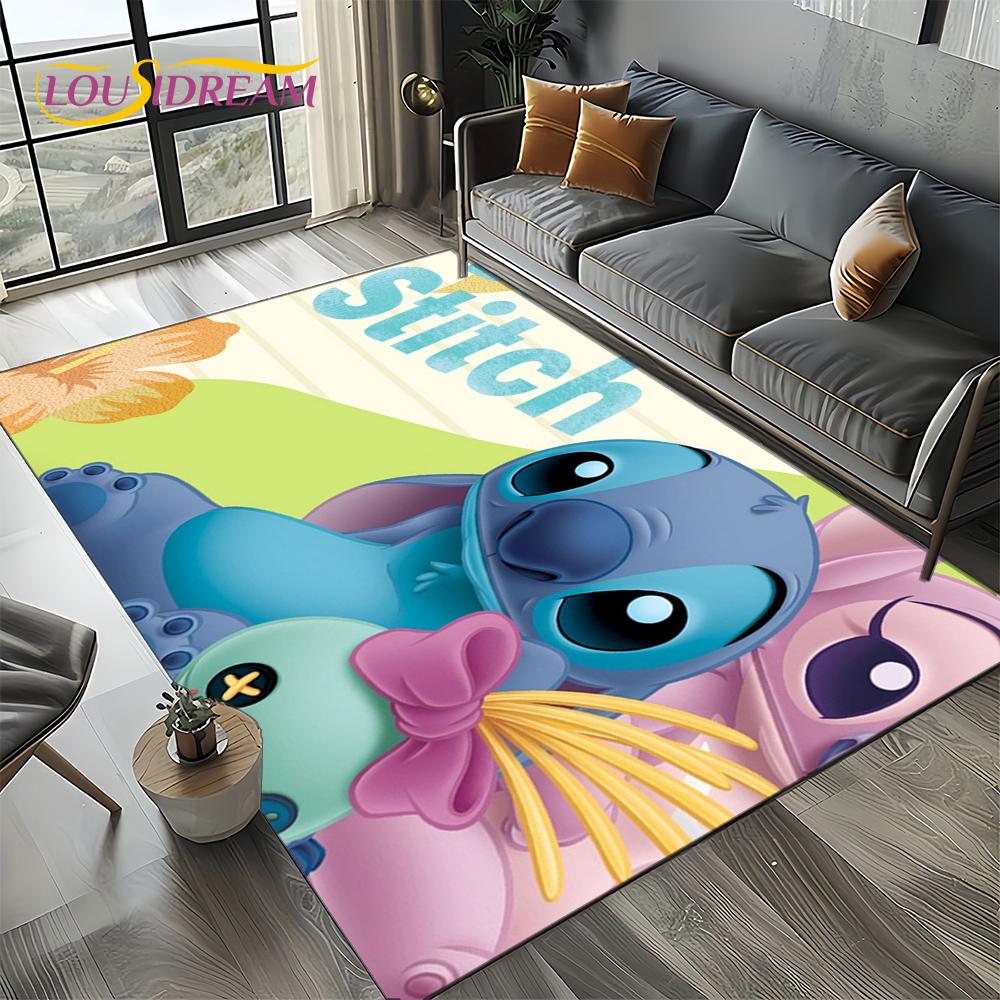 27 Style Cute Stitch  Cartoon 3D Carpet Rug for Home Living Room Bedroom Sofa Doormat Decor,Child Non-slip Floor Mat Gifts