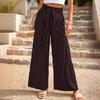 Женские повседневные брюки свободного кроя, однотонные, широкие брюки
