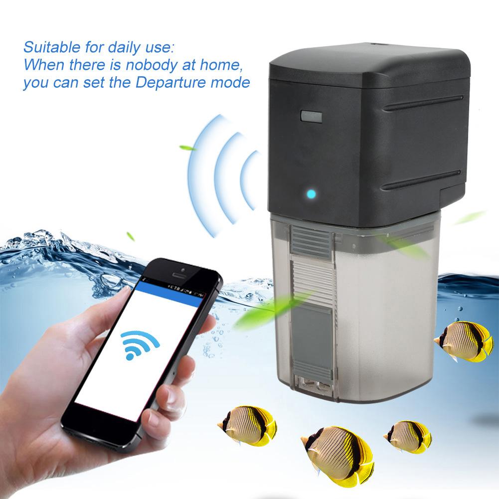 WiFi Wireless NaIntelligent Fish Feeder with App Remote Control Timing Quantitative Feeding for Aquarium