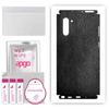 apgo Protective Skin Sticker for the Back+sides Compatible with Samsung Galaxy Note 10, Full Wrap Film, Foil, Vinyl - Pattern Black Leather