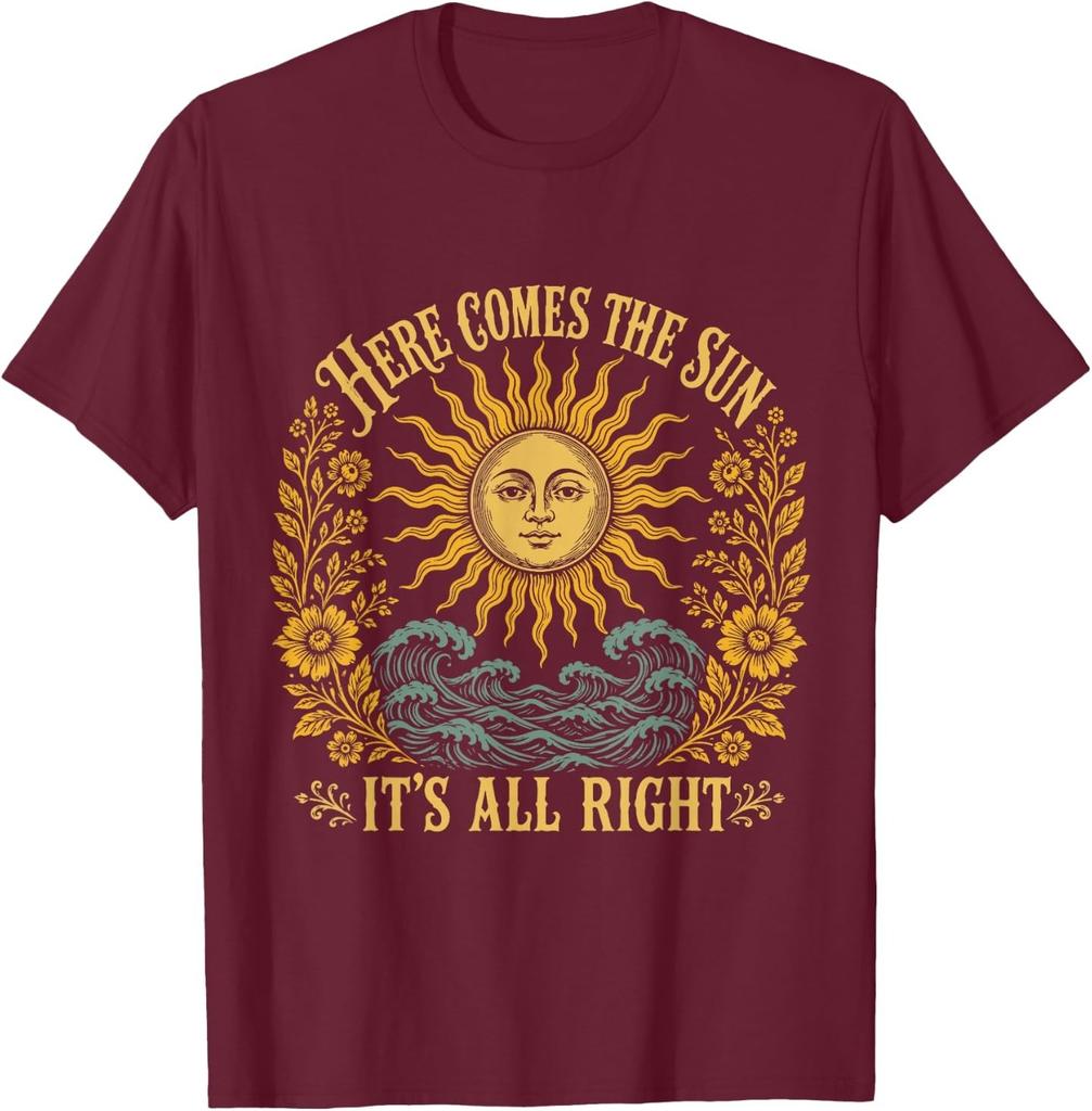 Here Come The Sun Retro Vintage Style T-Shirt