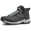 MH500 Comfortable and Versatile Non-Slip and Waterproof Mid-Top Hiking Shoes Women's Black Grey