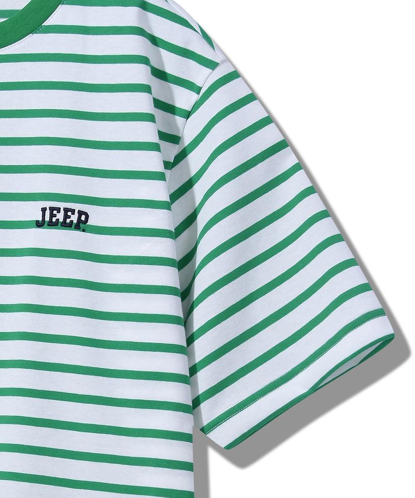 JEEP Wavy Striped Short Sleeve T-Shirt (Jq5Tsu121Gn)