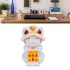 Red & Yellow Solar Nodding Lion Dance Cat Car Dashboard Cat Decor  Car Interior Decor