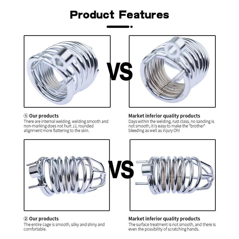 Runyu Adult Sextoy Tooys Men'S Metal Penis Chastity Cage Adjustable Cock Ring Restriction Punitive Stainless Steel Urethral Lock