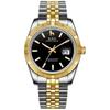 [BUREI] Men's Automatic Watch Mechanical Waterproof Stylish Analog Men's Popular Business Date Brand Wrist Watch Simple Casual Gold Black Luminous