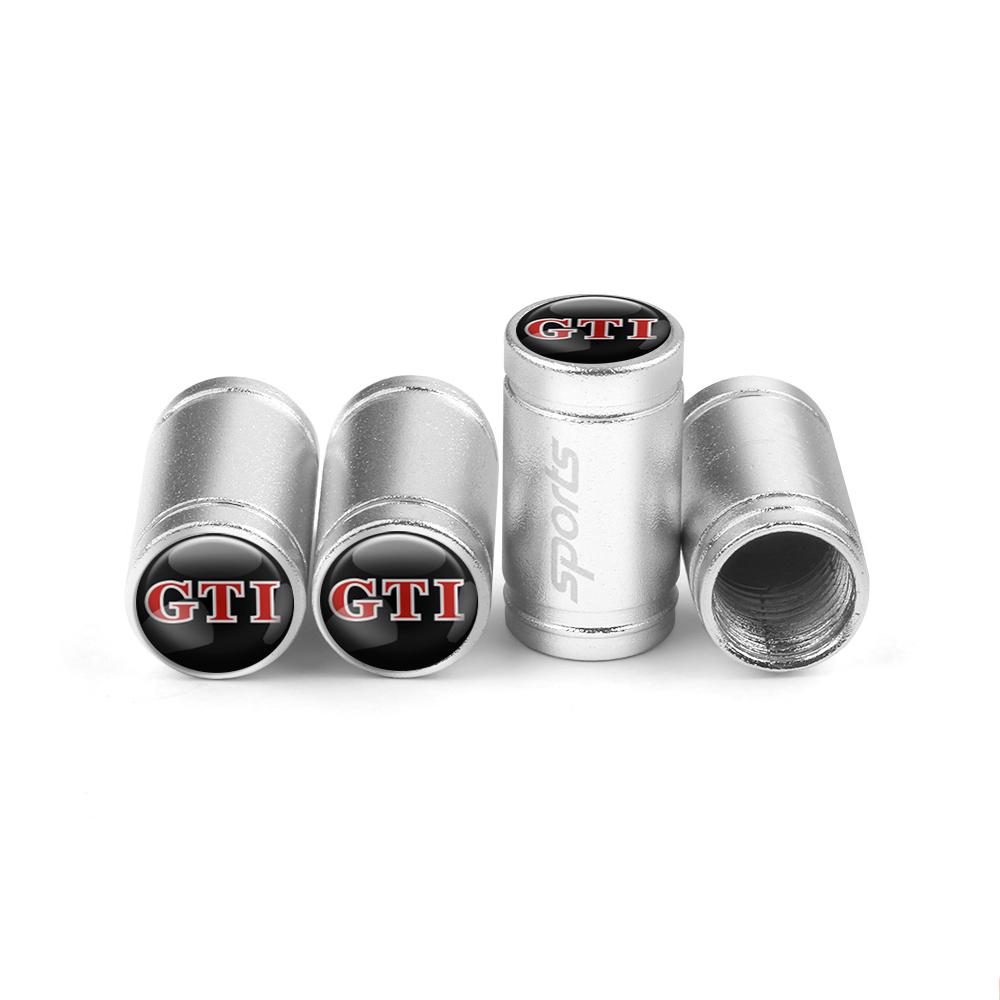 LVAXC1 4Pc Car Metal Wheel Tire Air Valve Dust Caps Accessories For Volkswagen VW Golf 4 5 6 7 Bora MK7 Beetle Touran Tiguan GTI R Line