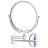 Folding Cosmetic Mirror Wall-mounted Punch-free Bathroom Accessories Telescopic Black Metal Magnifying Beauty Round Wall Mirror