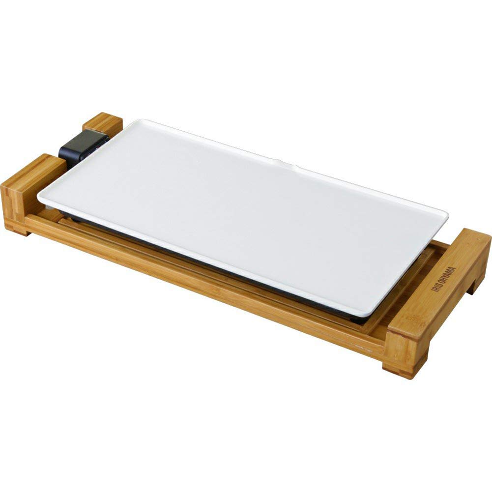 IRIS OHYAMA Ceramic Grill Plate Bamboo PHP-1301TC-X