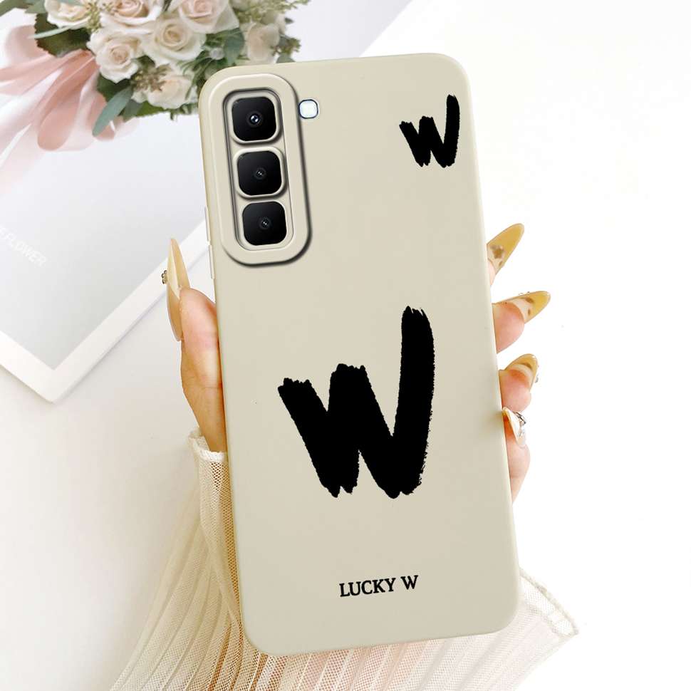 For Infinix Hot 70 5G X6895 Case New Design Letters A-Z Silicone Back Cover For Infinix Hot70 HOT 70 5G Phone Cases Bumper