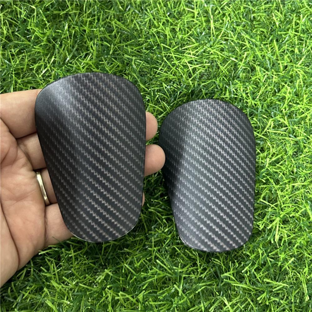 Small Size Shin Guards Imitation Carbon Fiber Knee Pads Fashion Protective Soccer Pads