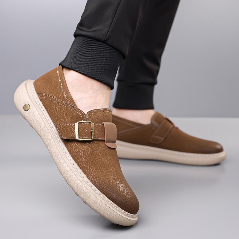 Fashion Luxury Brand Genuine Leather Men Shoes Breathable Business Office Formal Casual Loafers Shoes Men Designer Slip On Driving Shoes
