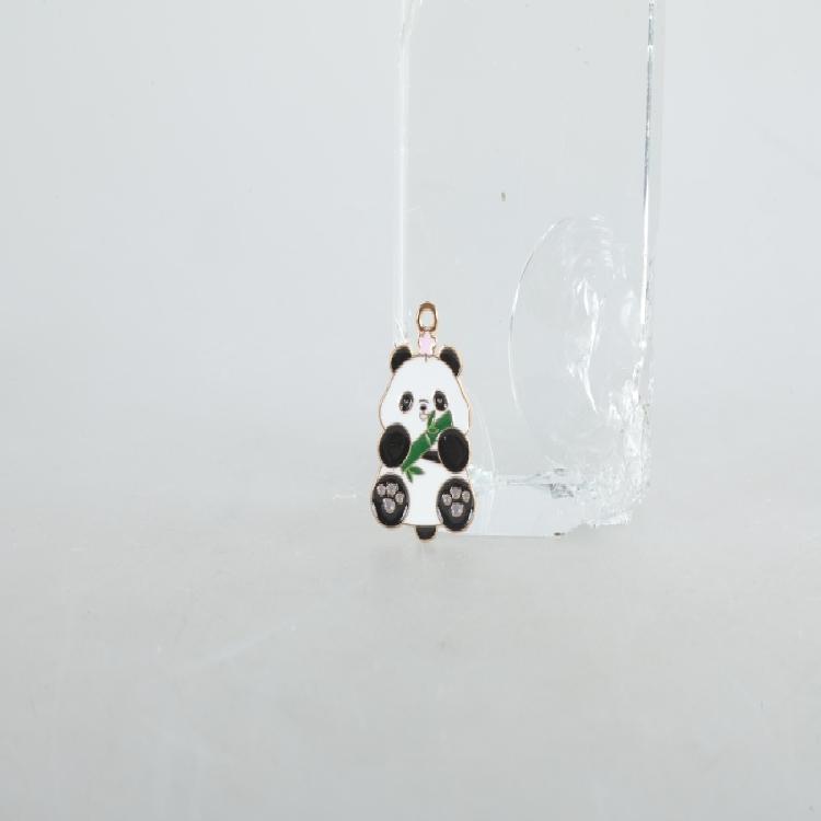 Set Of 10 Panda Charm Fashionable Accessories Cartoon Animal Pendant for Handmade Necklaces Bracelets Jewelry Supplies