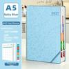 Embossed Cover 2027 English Planner Notebook Pen Holder Monthly Planner New Diary Notebook