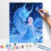 Disney Принцесса ледяного дракона масляная живопись ручная роспись раскраска painting ручная работа DIY домашний декор подарок