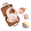 Promise Babe Детский Подарок Роскошный Детский Присоска Высокая Температура Микроволновая Печь Образовательный Строительный 16 Ежемесячный Ежемесячный Рост Новорожденного Детский Ящик для Хранения Включен