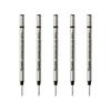 Auto Ballpoint Pen Set of 5 Water-Based Refills, 0.5mm, Black, C-305 Black,