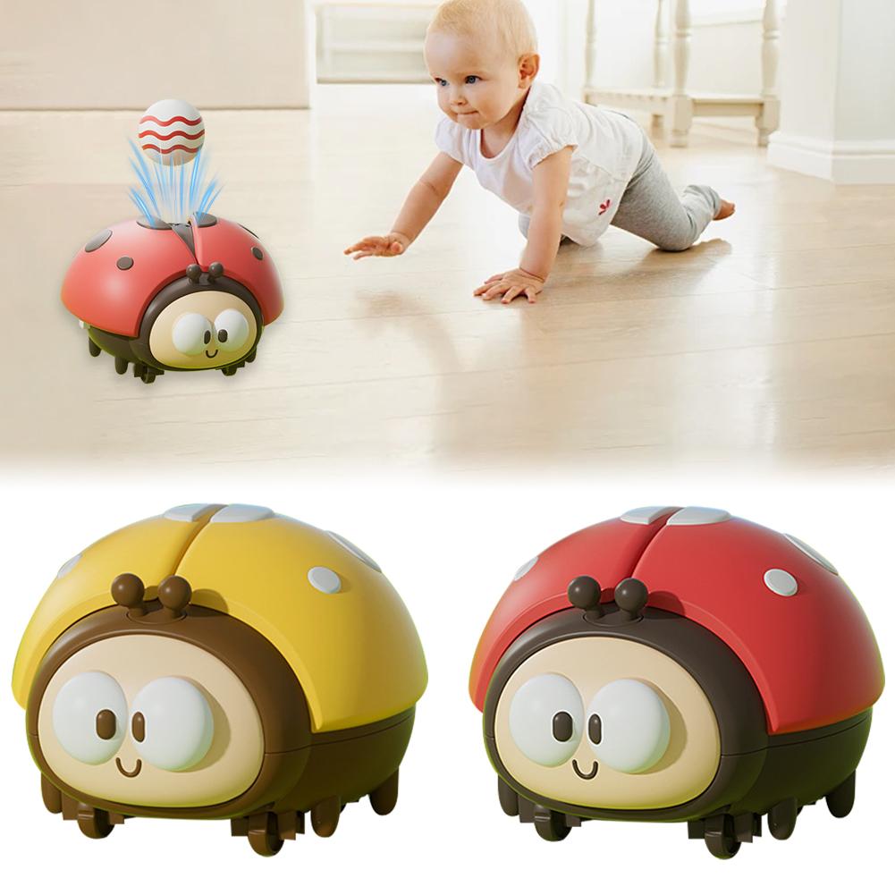 Ladybug Floating Ball Blowing Toy - Novelty Levitation Air Flow Focus Training Game, Early Educational Montessori Toy