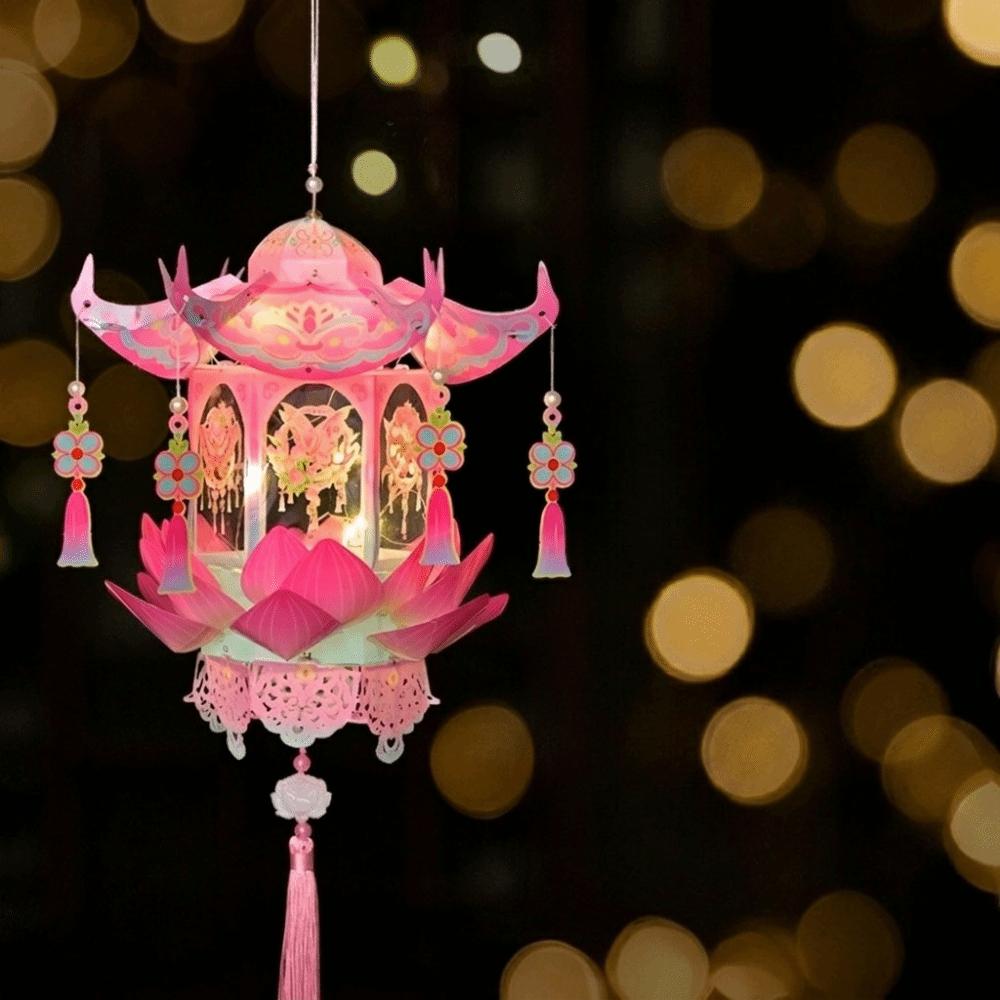 Glowing DIY Craft Material Kit PVC Handheld Lantern Mid-Autumn Festival Lantern  Home Decor