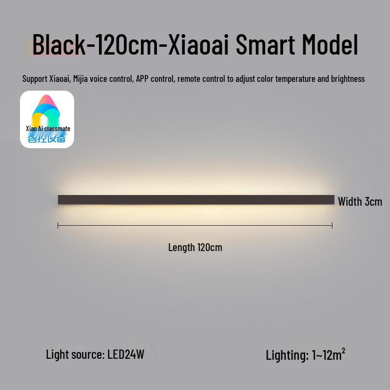 Minimalist Modern Long Strip Wall Lamp for Bedroom, Living Room, or Sofa Side