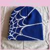 Fashionable Knit Cap With Spider Web Embroidery Design For Daily Wear Casual