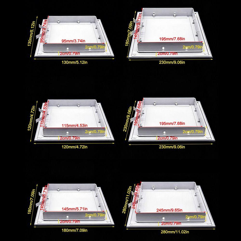 Durable Aluminum Alloy Access Panel White Snap-on Type Inspection Door Anti-corrosion Removable Wall Access Hatch Cover