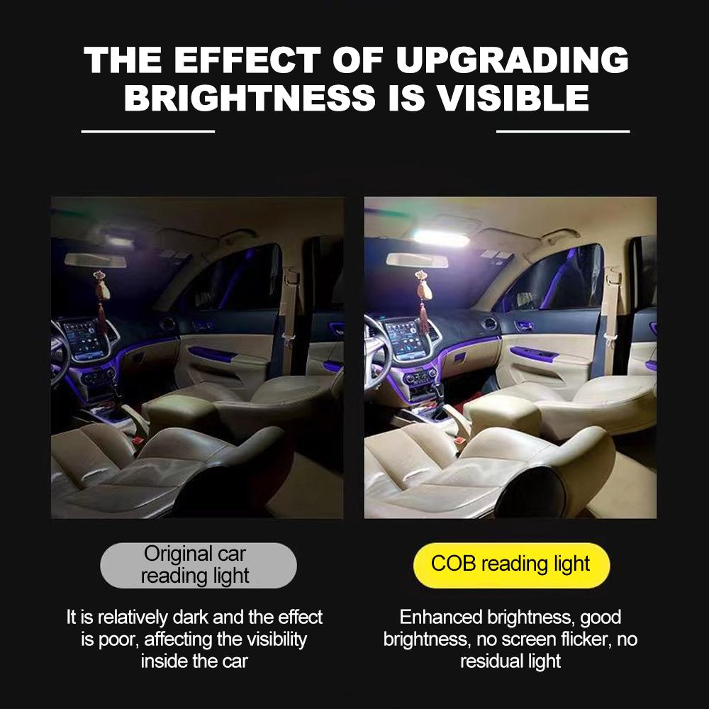 12 В-24 В автомобильный светильник для салона 54/108SMD COB, лампа для чтения, автомобильный плафон, светодиодная панель, водонепроницаемая самоклеящаяся лампа для грузовика