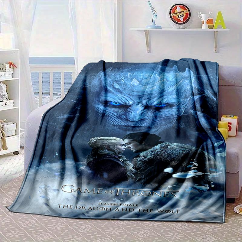 Game Of dragon Fantasy Blanket Flannel Blanket for bed, sofa, Camping, Hiking, Picnic Essentials, gift for family Fan gifts