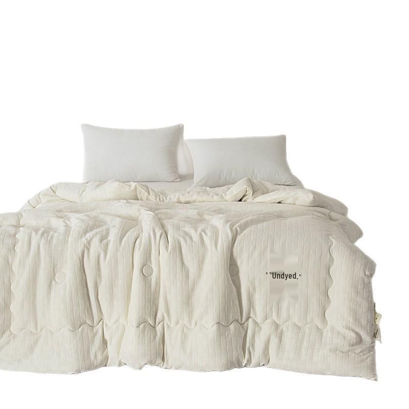 2025 A-Class Вафельное одеяло из стираного хлопка с наполнителем из соевого волокна - Утолщенное однотонное