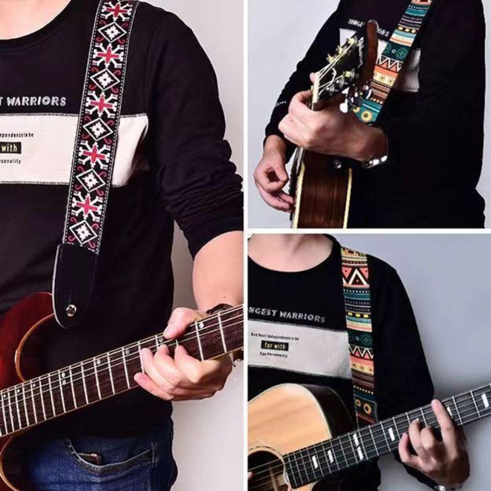 Vintage Guitar Strap Adjustable Guitar Shoulder Belt Electric Guitar Belts Guitar Accessories