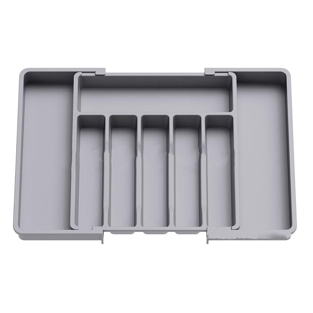 Large Capacity Cutlery Storage Tray Plastic Silverware Drawer Organizer Utensil Tray Set Spoon