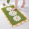 Blossom Супермягкие Противоскользящие Супервпитывающие Коврики Микрофибра Коврик для Ванной/Кухни/Прихожей для Дома/Напольный Коврик (зеленый) Пакет из 1