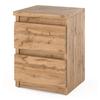Прикроватная тумба Wotan Oak 30 см, 2 ящика, столик, подставка под ТВ для мансардной спальни