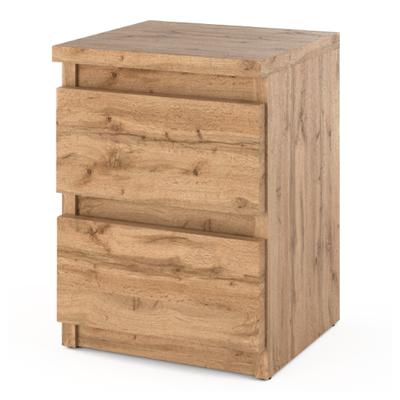Прикроватная тумба Wotan Oak 30 см, 2 ящика, столик, подставка под ТВ для мансардной спальни